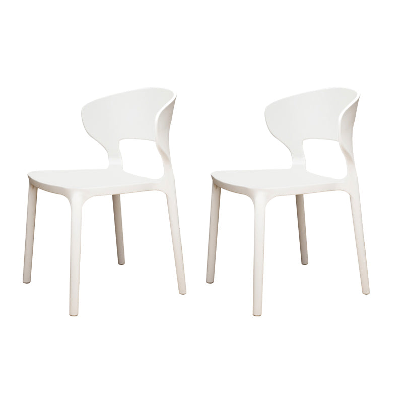 Silla de plástico moderna abierta silla de comedor interior para comedor para comedor