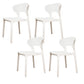 Silla de plástico moderna abierta silla de comedor interior para comedor para comedor