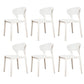Silla de plástico moderna abierta silla de comedor interior para comedor para comedor