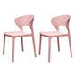 Silla de plástico moderna abierta silla de comedor interior para comedor para comedor