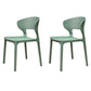 Silla de plástico moderna abierta silla de comedor interior para comedor para comedor