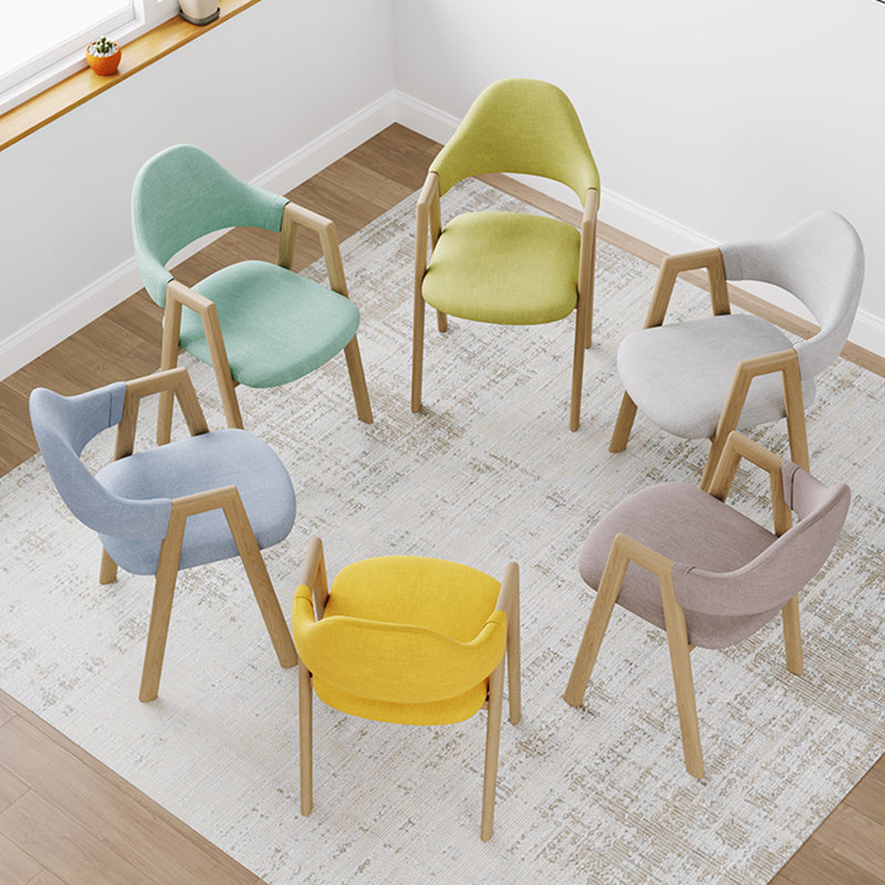 Modern Metal Chair Open Back Kitchen Dining Arm Chair for Dinning Room Clearhalo 'Dining Chairs' 'Dining Tables & Seating' 'dining_chair' 'furn' 'furn_dining_chair' 'Furniture' 'Kitchen & Dining Furniture' 7619150