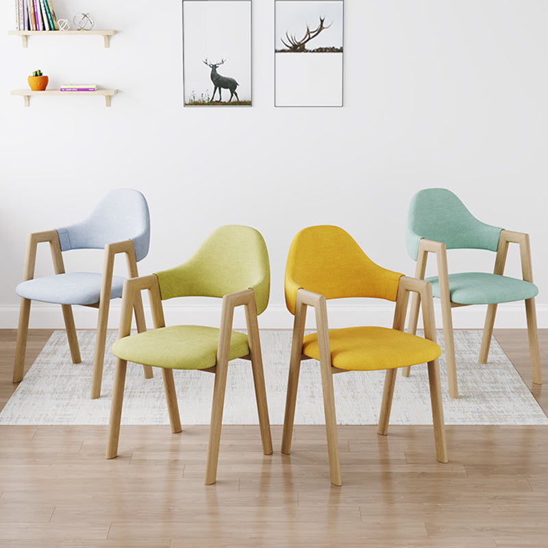 Modern Metal Chair Open Back Kitchen Dining Arm Chair for Dinning Room Clearhalo 'Dining Chairs' 'Dining Tables & Seating' 'dining_chair' 'furn' 'furn_dining_chair' 'Furniture' 'Kitchen & Dining Furniture' 7619151