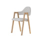 Modern Metal Chair Open Back Kitchen Dining Arm Chair for Dinning Room Natural Wood Khaki 1 Piece Clearhalo 'Dining Chairs' 'Dining Tables & Seating' 'dining_chair' 'furn' 'furn_dining_chair' 'Furniture' 'Kitchen & Dining Furniture' 7619158