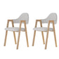 Modern Metal Chair Open Back Kitchen Dining Arm Chair for Dinning Room Natural Wood Khaki 2 Piece Set Clearhalo 'Dining Chairs' 'Dining Tables & Seating' 'dining_chair' 'furn' 'furn_dining_chair' 'Furniture' 'Kitchen & Dining Furniture' 7619160