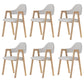 Modern Metal Chair Open Back Kitchen Dining Arm Chair for Dinning Room Natural Wood Khaki 6 Piece Set Clearhalo 'Dining Chairs' 'Dining Tables & Seating' 'dining_chair' 'furn' 'furn_dining_chair' 'Furniture' 'Kitchen & Dining Furniture' 7619163