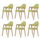 Modern Metal Chair Open Back Kitchen Dining Arm Chair for Dinning Room Wood-Green 6 Piece Set Clearhalo 'Dining Chairs' 'Dining Tables & Seating' 'dining_chair' 'furn' 'furn_dining_chair' 'Furniture' 'Kitchen & Dining Furniture' 7619170