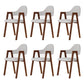 Modern Metal Chair Open Back Kitchen Dining Arm Chair for Dinning Room Walnut Khaki Latex 6 Piece Set Clearhalo 'Dining Chairs' 'Dining Tables & Seating' 'dining_chair' 'furn' 'furn_dining_chair' 'Furniture' 'Kitchen & Dining Furniture' 7619185