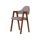 Modern Metal Chair Open Back Kitchen Dining Arm Chair for Dinning Room Walnut + Coffee 1 Piece Clearhalo 'Dining Chairs' 'Dining Tables & Seating' 'dining_chair' 'furn' 'furn_dining_chair' 'Furniture' 'Kitchen & Dining Furniture' 7619187