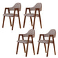 Modern Metal Chair Open Back Kitchen Dining Arm Chair for Dinning Room Walnut + Coffee 4 Piece Set Clearhalo 'Dining Chairs' 'Dining Tables & Seating' 'dining_chair' 'furn' 'furn_dining_chair' 'Furniture' 'Kitchen & Dining Furniture' 7619189