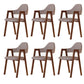 Modern Metal Chair Open Back Kitchen Dining Arm Chair for Dinning Room Walnut + Coffee 6 Piece Set Clearhalo 'Dining Chairs' 'Dining Tables & Seating' 'dining_chair' 'furn' 'furn_dining_chair' 'Furniture' 'Kitchen & Dining Furniture' 7619190