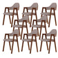 Modern Metal Chair Open Back Kitchen Dining Arm Chair for Dinning Room Walnut + Coffee 8 Piece Set Clearhalo 'Dining Chairs' 'Dining Tables & Seating' 'dining_chair' 'furn' 'furn_dining_chair' 'Furniture' 'Kitchen & Dining Furniture' 7619191