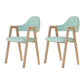 Modern Metal Chair Open Back Kitchen Dining Arm Chair for Dinning Room Wood Light Green 2 Piece Set Clearhalo 'Dining Chairs' 'Dining Tables & Seating' 'dining_chair' 'furn' 'furn_dining_chair' 'Furniture' 'Kitchen & Dining Furniture' 7619198