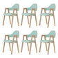 Modern Metal Chair Open Back Kitchen Dining Arm Chair for Dinning Room Wood Light Green 6 Piece Set Clearhalo 'Dining Chairs' 'Dining Tables & Seating' 'dining_chair' 'furn' 'furn_dining_chair' 'Furniture' 'Kitchen & Dining Furniture' 7619200