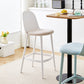 Contemporary Low Back Indoor Armless Plastic Bar Stool with Footrest Clearhalo 'Bar Furniture' 'Bar Stools' 'bar_stools' 'furn' 'furn_bar_stools' 'Furniture' 'Kitchen & Dining Furniture' 7619208