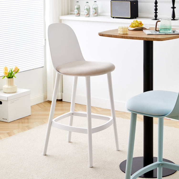 Contemporary Low Back Indoor Armless Plastic Bar Stool with Footrest Clearhalo 'Bar Furniture' 'Bar Stools' 'bar_stools' 'furn' 'furn_bar_stools' 'Furniture' 'Kitchen & Dining Furniture' 7619208