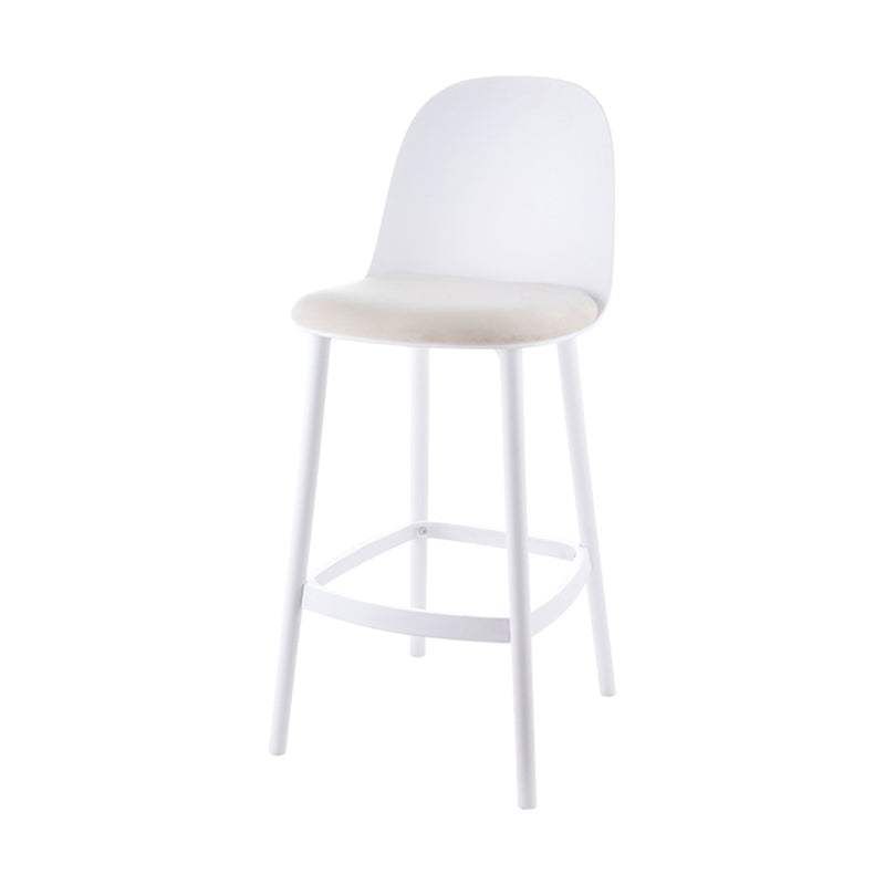 Contemporary Low Back Indoor Armless Plastic Bar Stool with Footrest Clearhalo 'Bar Furniture' 'Bar Stools' 'bar_stools' 'furn' 'furn_bar_stools' 'Furniture' 'Kitchen & Dining Furniture' 7619213