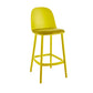 Contemporary Low Back Indoor Armless Plastic Bar Stool with Footrest Yellow 1 Piece Clearhalo 'Bar Furniture' 'Bar Stools' 'bar_stools' 'furn' 'furn_bar_stools' 'Furniture' 'Kitchen & Dining Furniture' 7619215