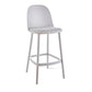 Contemporary Low Back Indoor Armless Plastic Bar Stool with Footrest Grey 1 Piece Clearhalo 'Bar Furniture' 'Bar Stools' 'bar_stools' 'furn' 'furn_bar_stools' 'Furniture' 'Kitchen & Dining Furniture' 7619234