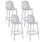 Contemporary Low Back Indoor Armless Plastic Bar Stool with Footrest Grey 4 Piece Set Clearhalo 'Bar Furniture' 'Bar Stools' 'bar_stools' 'furn' 'furn_bar_stools' 'Furniture' 'Kitchen & Dining Furniture' 7619236