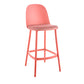 Contemporary Low Back Indoor Armless Plastic Bar Stool with Footrest Red 1 Piece Clearhalo 'Bar Furniture' 'Bar Stools' 'bar_stools' 'furn' 'furn_bar_stools' 'Furniture' 'Kitchen & Dining Furniture' 7619239