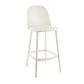 Contemporary Low Back Indoor Armless Plastic Bar Stool with Footrest Beige 1 Piece Clearhalo 'Bar Furniture' 'Bar Stools' 'bar_stools' 'furn' 'furn_bar_stools' 'Furniture' 'Kitchen & Dining Furniture' 7619244