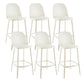 Contemporary Low Back Indoor Armless Plastic Bar Stool with Footrest Beige 6 Piece Set Clearhalo 'Bar Furniture' 'Bar Stools' 'bar_stools' 'furn' 'furn_bar_stools' 'Furniture' 'Kitchen & Dining Furniture' 7619247