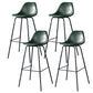 Modern Faux Leather Low Back Bucket Bar Stools with Metal Base Atrovirens 4 Piece Set Counter Stool(26"H) Clearhalo 'Bar Furniture' 'Bar Stools' 'bar_stools' 'furn' 'furn_bar_stools' 'Furniture' 'Kitchen & Dining Furniture' 7619272