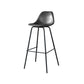 Modern Faux Leather Low Back Bucket Bar Stools with Metal Base Dark Gray 1 Piece Counter Stool(26"H) Clearhalo 'Bar Furniture' 'Bar Stools' 'bar_stools' 'furn' 'furn_bar_stools' 'Furniture' 'Kitchen & Dining Furniture' 7619280