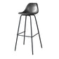 Modern Faux Leather Low Back Bucket Bar Stools with Metal Base Dark Gray 1 Piece Bar Stool(30"H) Clearhalo 'Bar Furniture' 'Bar Stools' 'bar_stools' 'furn' 'furn_bar_stools' 'Furniture' 'Kitchen & Dining Furniture' 7619300