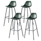 Modern Faux Leather Low Back Bucket Bar Stools with Metal Base Atrovirens 4 Piece Set Bar Stool(30"H) Clearhalo 'Bar Furniture' 'Bar Stools' 'bar_stools' 'furn' 'furn_bar_stools' 'Furniture' 'Kitchen & Dining Furniture' 7619307