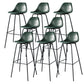 Modern Faux Leather Low Back Bucket Bar Stools with Metal Base Atrovirens 8 Piece Set Bar Stool(30"H) Clearhalo 'Bar Furniture' 'Bar Stools' 'bar_stools' 'furn' 'furn_bar_stools' 'Furniture' 'Kitchen & Dining Furniture' 7619309