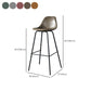 Modern Faux Leather Low Back Bucket Bar Stools with Metal Base Clearhalo 'Bar Furniture' 'Bar Stools' 'bar_stools' 'furn' 'furn_bar_stools' 'Furniture' 'Kitchen & Dining Furniture' 7619310