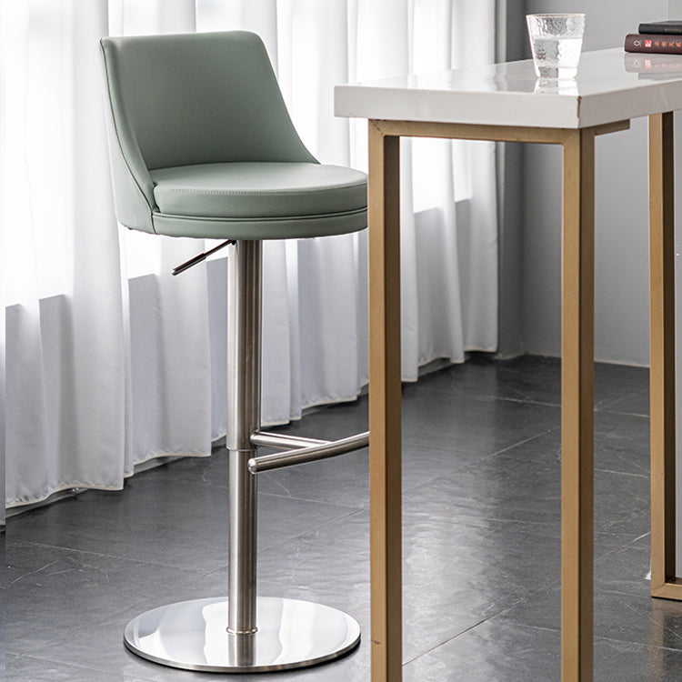 Tabouret de comptoir réglable de style moderne avec coussin en cuir et pied simple