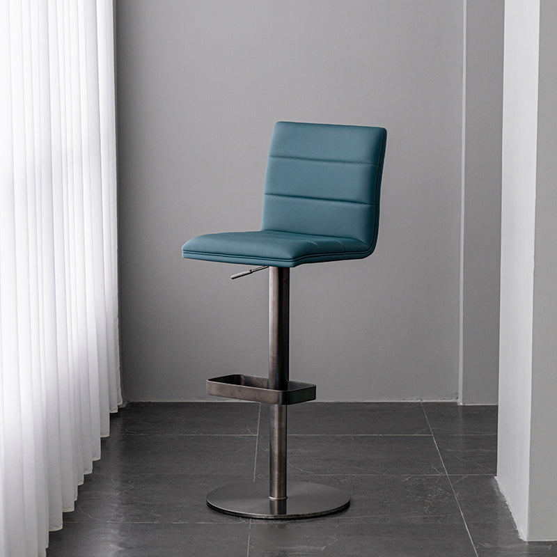 Tabouret de comptoir réglable de style moderne avec coussin en cuir et pied simple