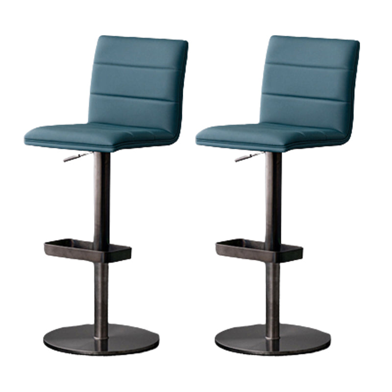 Tabouret de comptoir réglable de style moderne avec coussin en cuir et pied simple