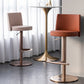 Tabouret de comptoir réglable de style moderne avec coussin en cuir et pied simple