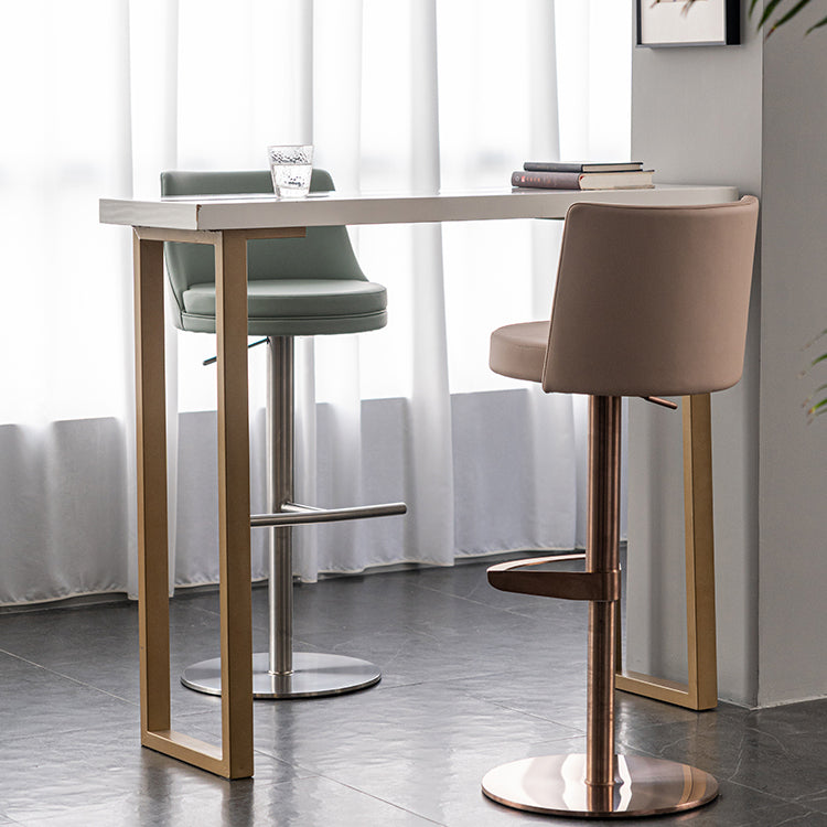 Tabouret de comptoir réglable de style moderne avec coussin en cuir et pied simple