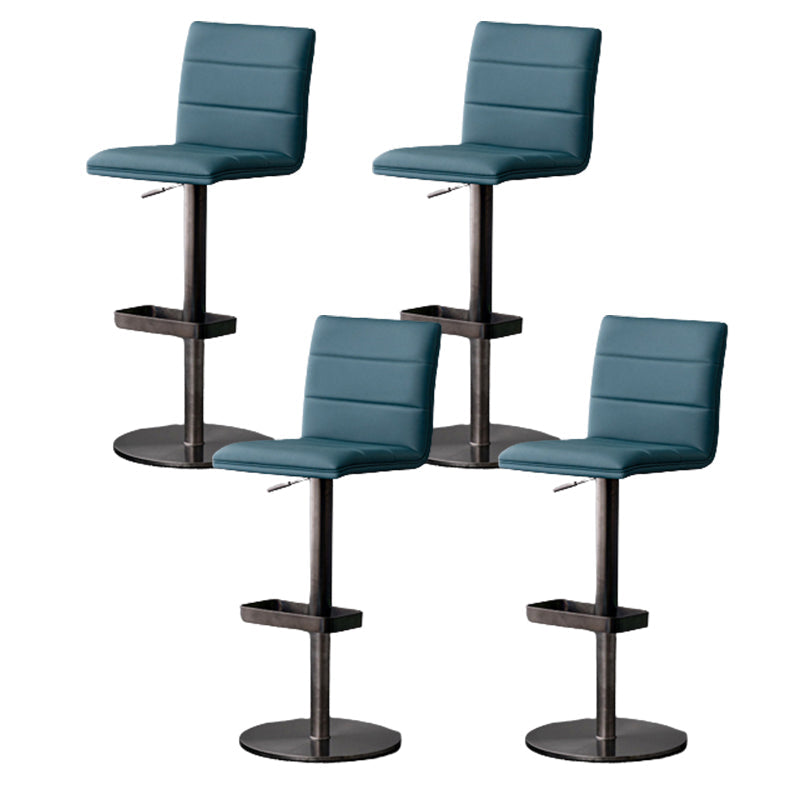 Tabouret de comptoir réglable de style moderne avec coussin en cuir et pied simple