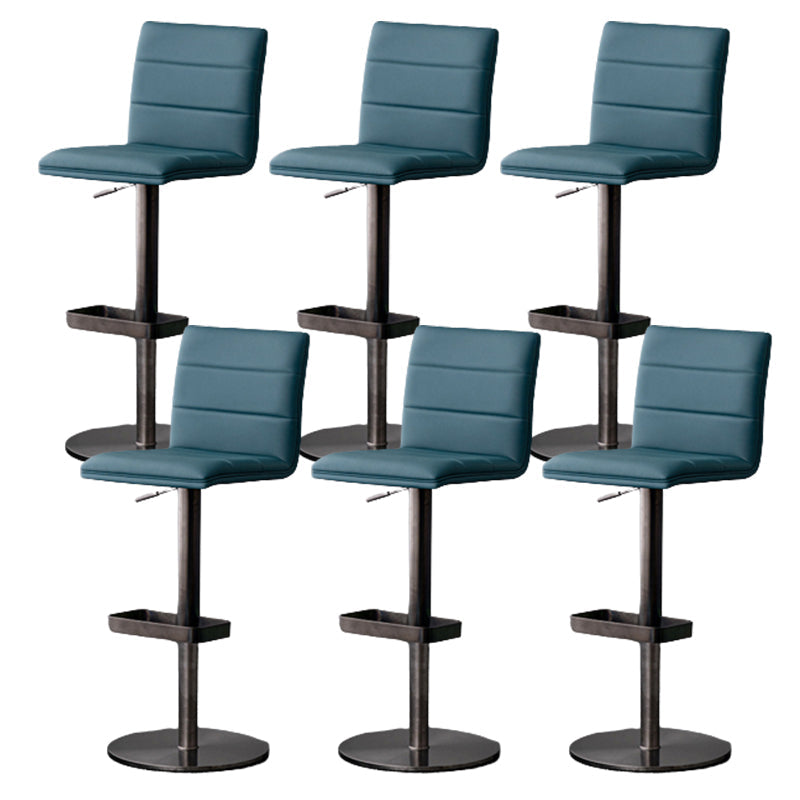 Tabouret de comptoir réglable de style moderne avec coussin en cuir et pied simple