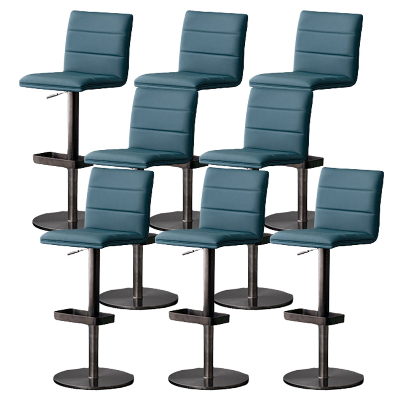 Tabouret de comptoir réglable de style moderne avec coussin en cuir et pied simple