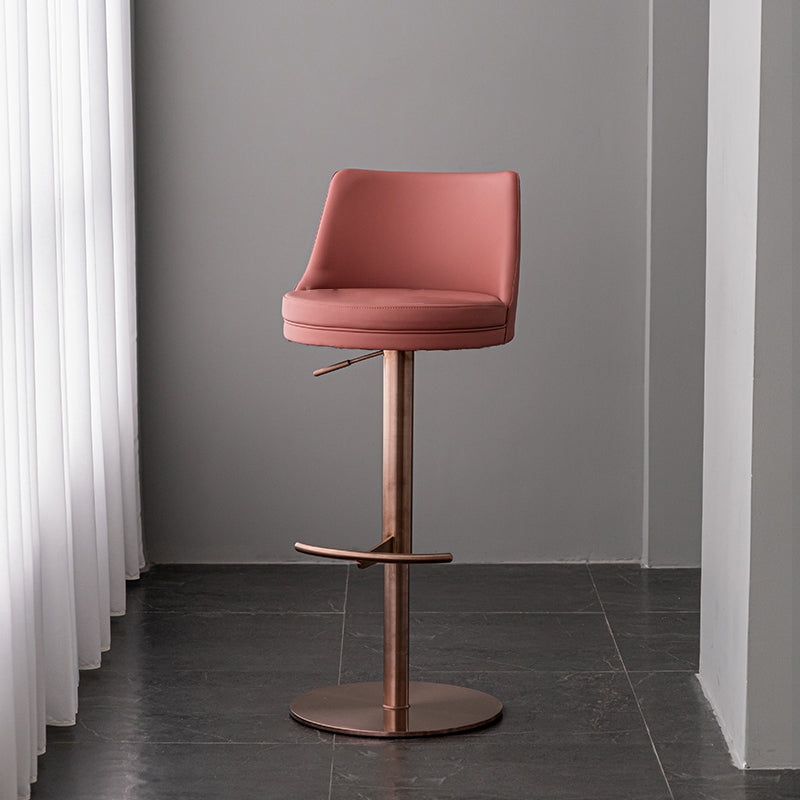 Tabouret de comptoir réglable de style moderne avec coussin en cuir et pied simple