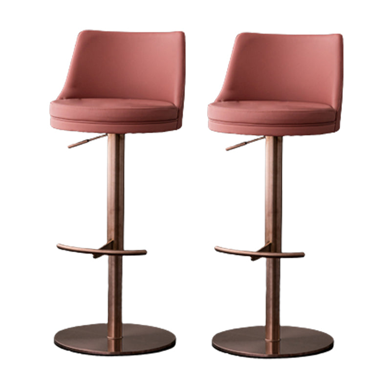 Tabouret de comptoir réglable de style moderne avec coussin en cuir et pied simple