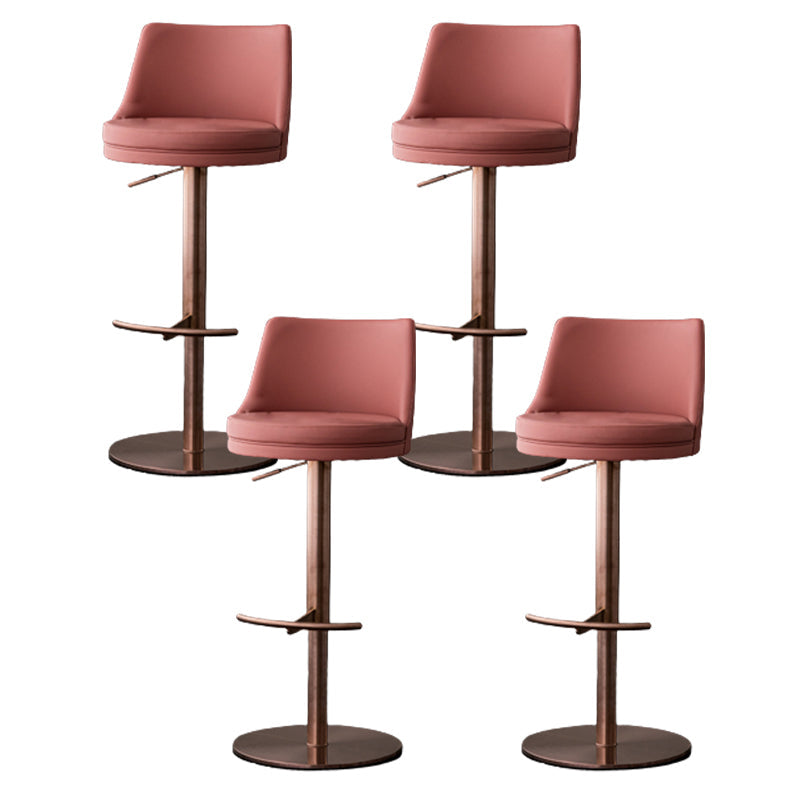 Tabouret de comptoir réglable de style moderne avec coussin en cuir et pied simple