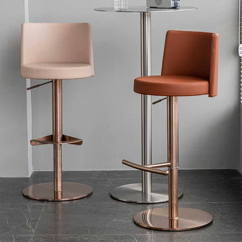 Tabouret de comptoir réglable de style moderne avec coussin en cuir et pied simple