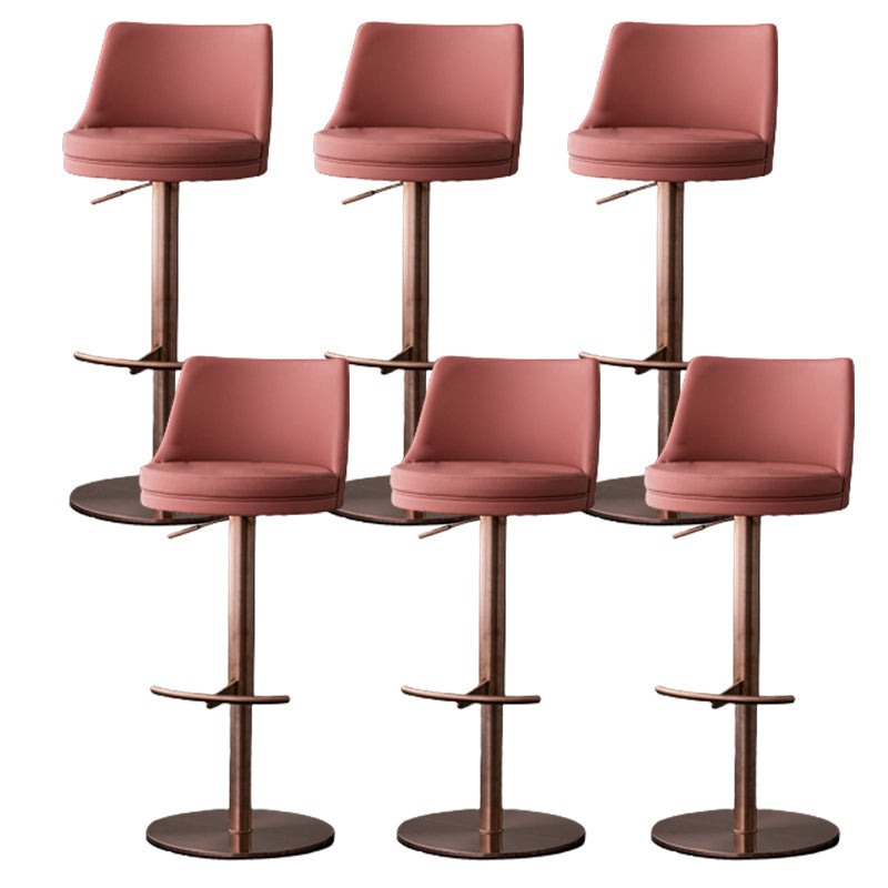 Tabouret de comptoir réglable de style moderne avec coussin en cuir et pied simple