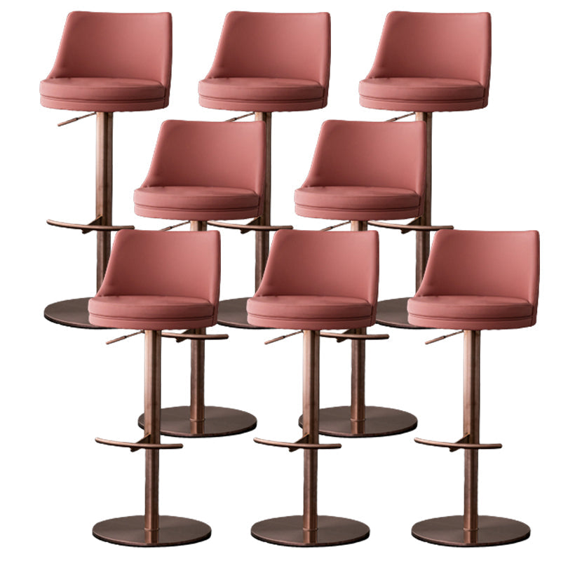 Tabouret de comptoir réglable de style moderne avec coussin en cuir et pied simple