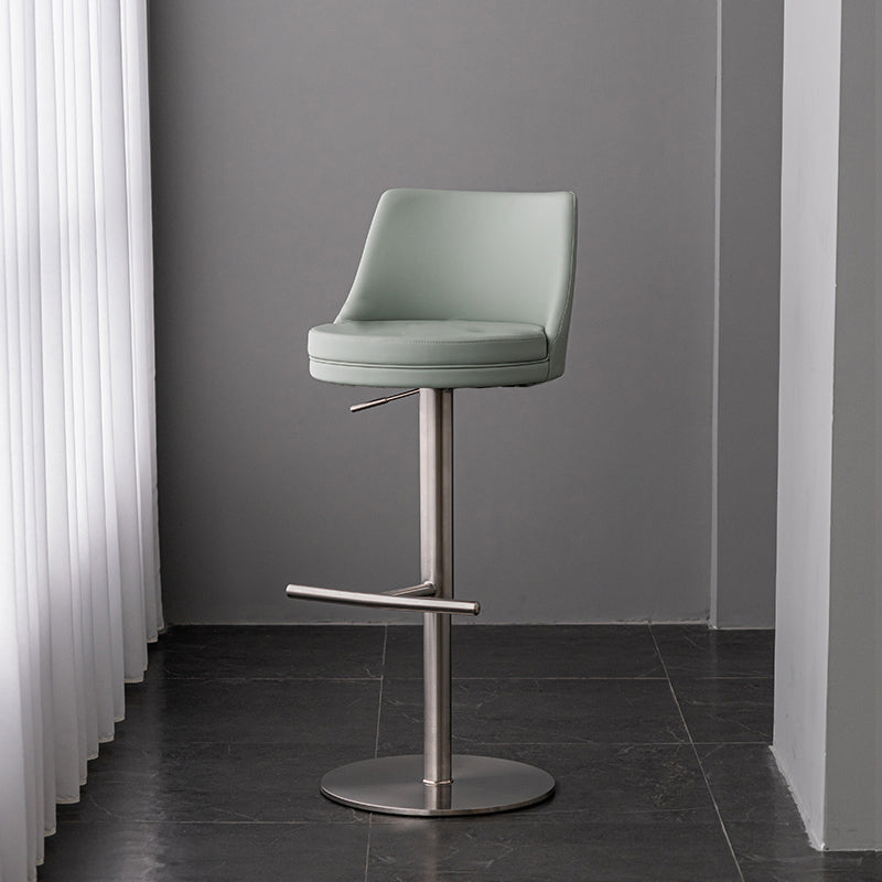 Tabouret de comptoir réglable de style moderne avec coussin en cuir et pied simple