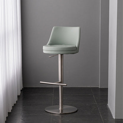 Tabouret de comptoir réglable de style moderne avec coussin en cuir et pied simple