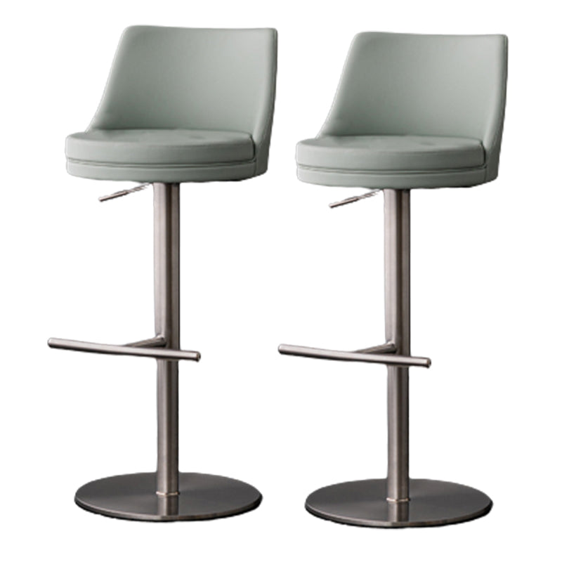 Tabouret de comptoir réglable de style moderne avec coussin en cuir et pied simple